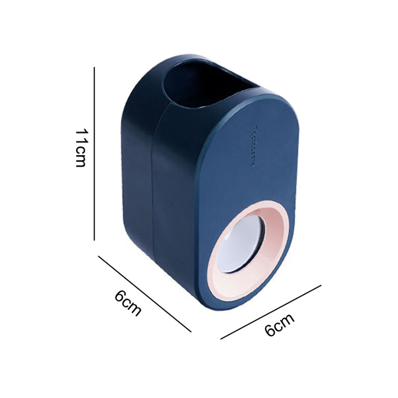 Автоматична изстисквачка за паста за зъби Стенен монтаж Дозатор за паста за зъби Прахоустойчив Държач за четка за зъби Поставка за паста за зъби Аксесоари за баня