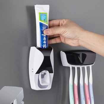 Държач за четка за зъби Xiaomi Автоматичен комплект дозатор за паста за зъби Прахоустойчива лепкава засмукваща монтирана на стена изстисквачка за паста за зъби Баня