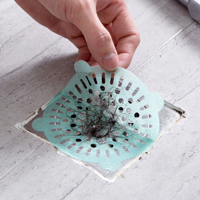 10 бр. за еднократна употреба изтичане на канализацията в банята, изтичане на мивка, цедка за коса, запушалка, филтър, стикер, кухненски консумативи, антиблокираща цедка