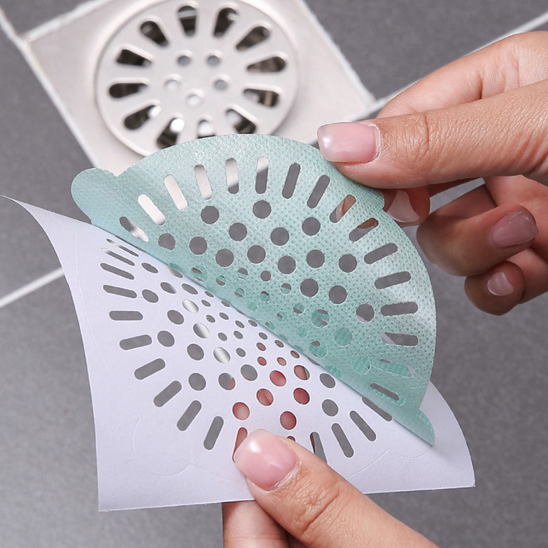 10 бр. за еднократна употреба изтичане на канализацията в банята, изтичане на мивка, цедка за коса, запушалка, филтър, стикер, кухненски консумативи, антиблокираща цедка