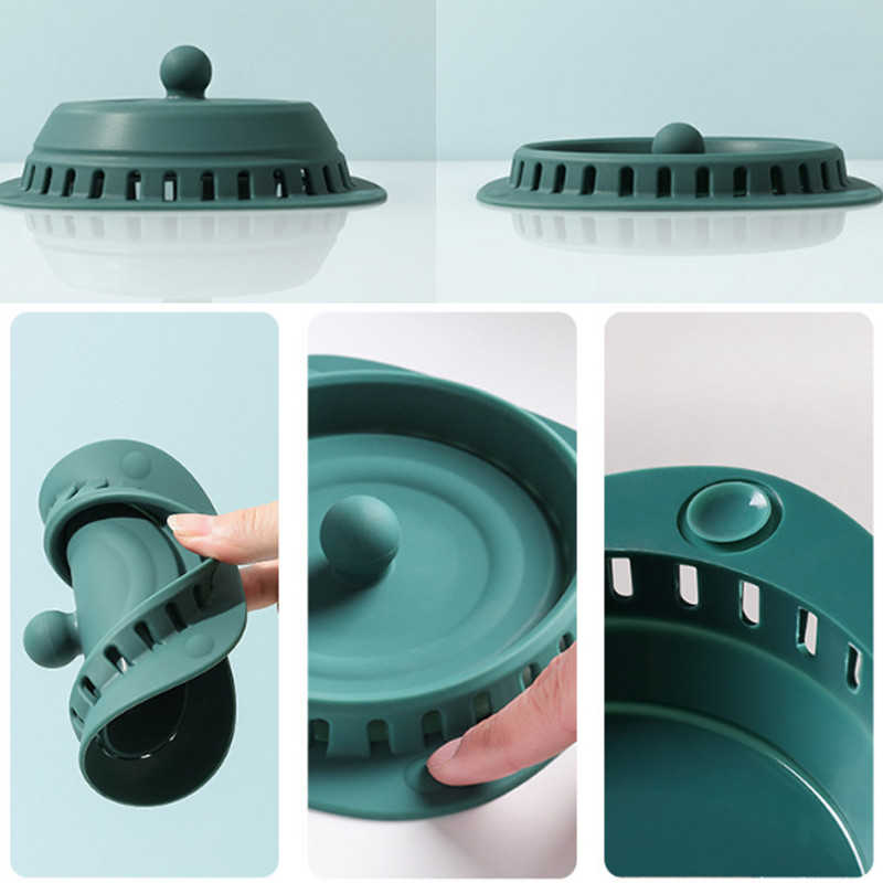 Филтър за кухненска мивка Силиконов антиблокиращ дезодорант Подложка за канализация Подова дренажна подложка Филтър за коса за баня Противомирисна капачка за дренаж на пода