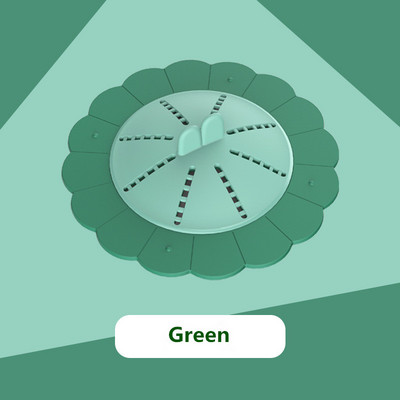 Дренажен филтър за блок за баня Миризма Многоцелеви въртяща се запушалка за коса Силиконов капак за подов дренаж Кухненски аксесоари