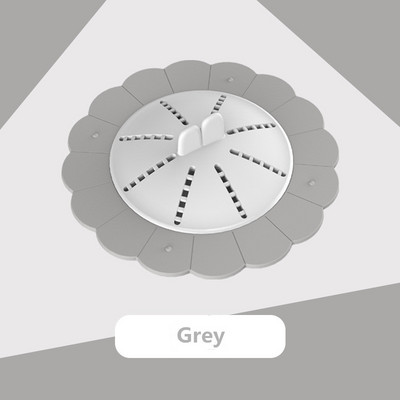 Дренажен филтър за блок за баня Миризма Многоцелеви въртяща се запушалка за коса Силиконов капак за подов дренаж Кухненски аксесоари