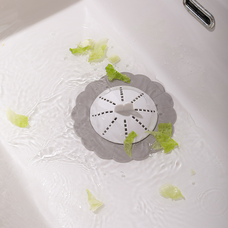 Дренажен филтър за блок за баня Миризма Многоцелеви въртяща се запушалка за коса Силиконов капак за подов дренаж Кухненски аксесоари