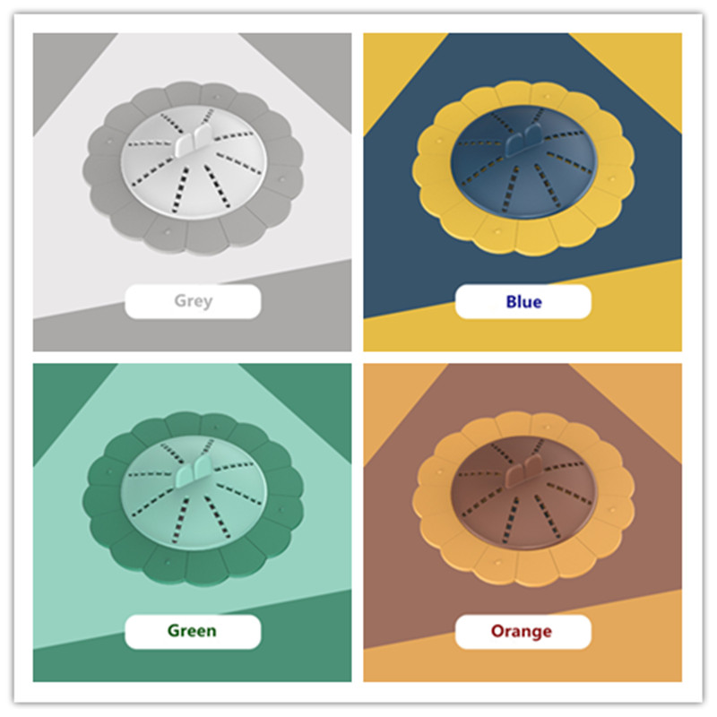 Дренажен филтър за блок за баня Миризма Многоцелеви въртяща се запушалка за коса Силиконов капак за подов дренаж Кухненски аксесоари