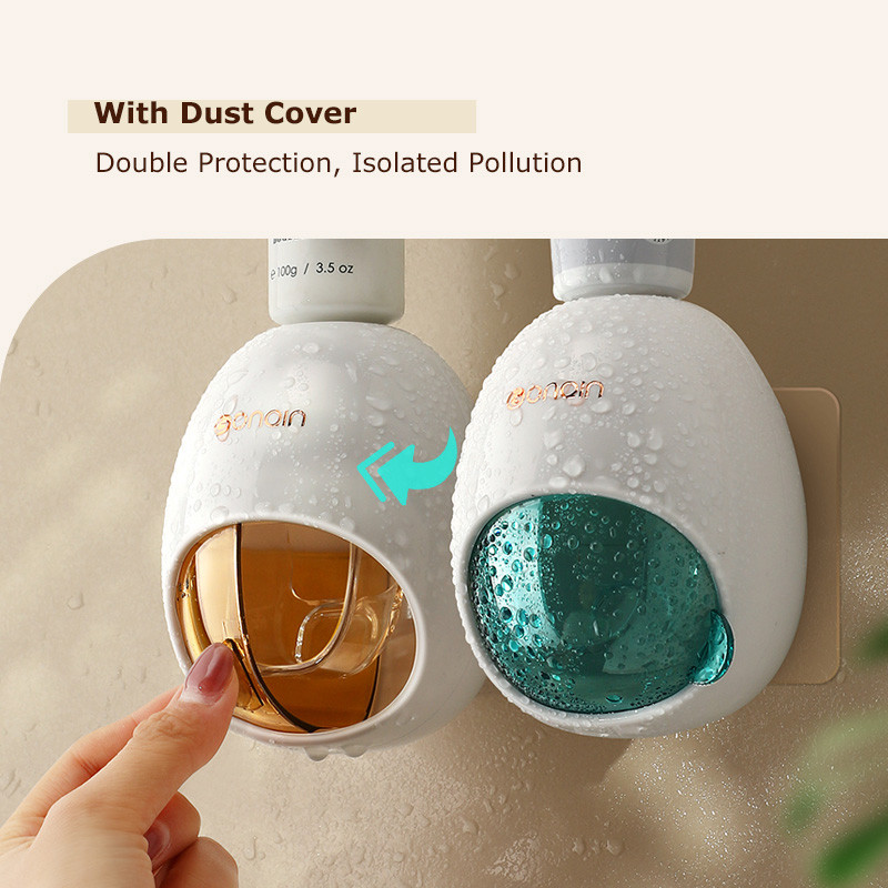 Kawaii Kids Автоматичен дозатор за паста за зъби с прахоустойчив капак Стенен домашна тоалетна Държач за изстисквачка за паста за зъби