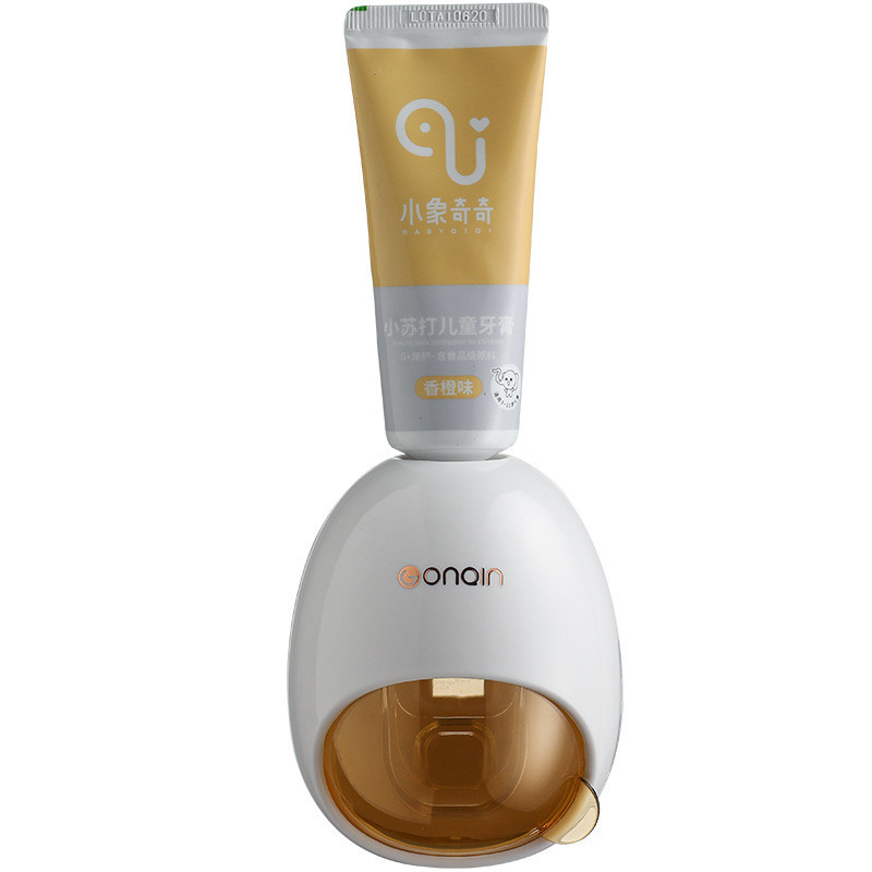 Kawaii Kids Автоматичен дозатор за паста за зъби с прахоустойчив капак Стенен домашна тоалетна Държач за изстисквачка за паста за зъби