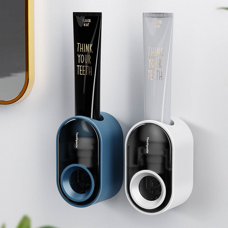 Дозатор за паста за зъби, монтиран на стена, видима автоматична изстисквачка за паста за зъби с лепкава засмукваща подложка за семеен душ