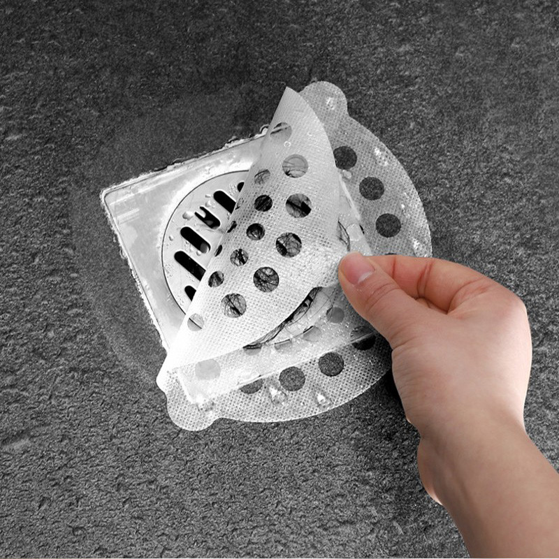 2бр. Еднократна канализация за баня Отвод за мивка Цедка за коса Запушалка Филтър Стикер Кухненски консумативи Антиблокираща цедка