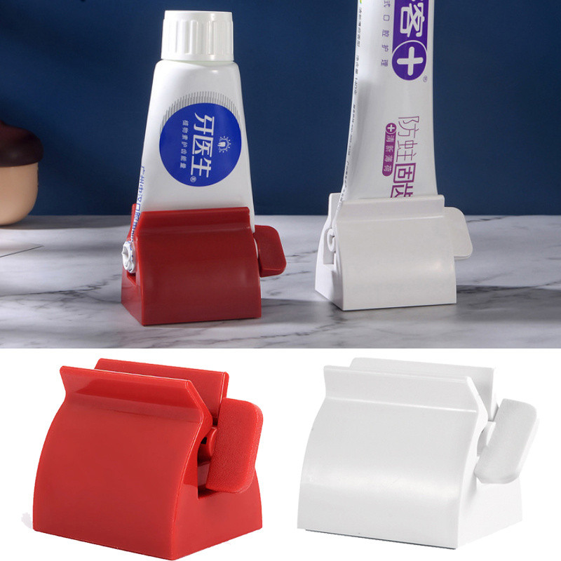 Нова многофункционална тубичка за паста за зъби Ръчна изстисквачка Паста за зъби Лесно преносим пластмасов дозатор Комплекти аксесоари за баня