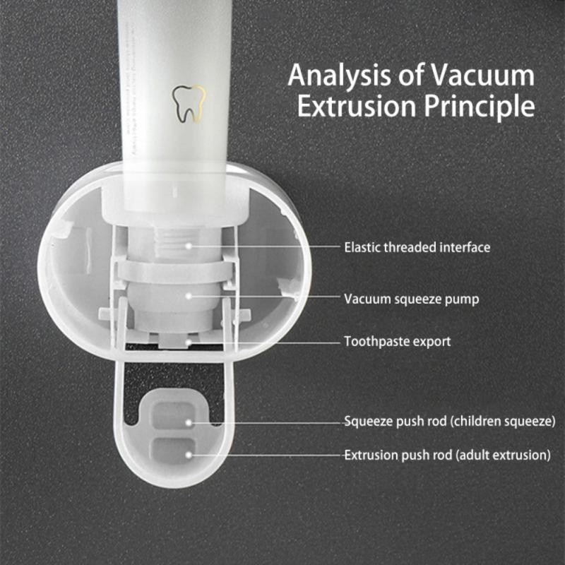 Дозатор за паста за зъби за монтиране на стена Домашен водоустойчив мързелив автоматичен изстисквач за паста за зъби за възрастни и деца Аксесоари за баня