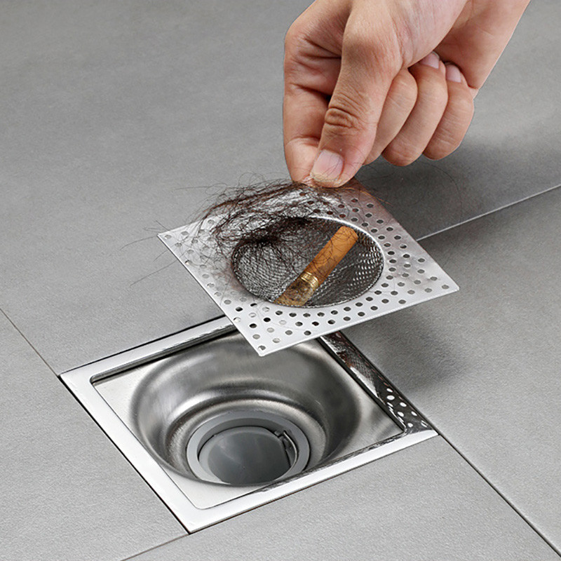 Канализация против запушване Подов канал Коса Тапа за мивка Мрежа Филтър от неръждаема стомана Уловител за тоалетна Домашна кухня Аксесоари за баня F