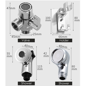1 σετ Μπάνιου Κουζίνας Νιπτήρας Βρύσης Επέκταση Ντους Προσαρμογέας ακροφυσίου γενικής χρήσης με δυνατότητα εναλλαγής συσκευής βαλβίδας βρύση σε προέκταση ντους