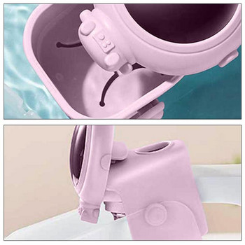 Безопасен детски удължител за кран Инструменти за баня за деца Измиване на ръце Устойчив анимационен удължител за чучур за вода Лесен за използване удължител за мивка