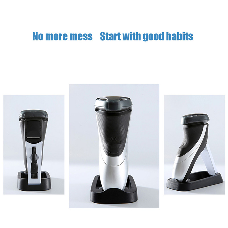 Сгъваем ABS държач за самобръсначка Неплъзгаща се оттичаща вода Основа за самобръсначка Стойка за повечето електрически самобръсначки с четки за почистване на коса