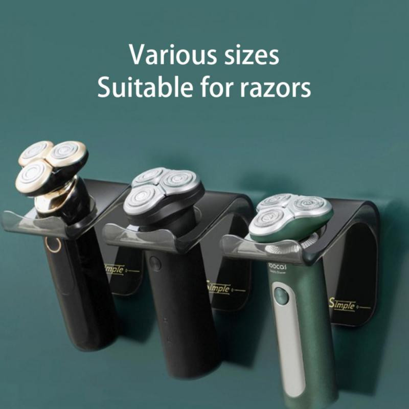 Стелаж за съхранение в банята Кука Без пробиви Стойка за домакински ръчни бръсначи Стелаж за електрическа самобръсначка за баня Лек луксозен държач за бръснач