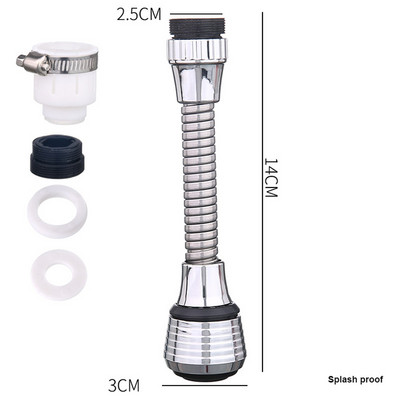 360 grādu regulēšanas jaucējkrāna pagarinājuma caurule ūdens taupīšanas sprauslas filtrs virtuves ūdens krāna ūdens taupīšana izlietnes jaucējkrānam Vannas istaba