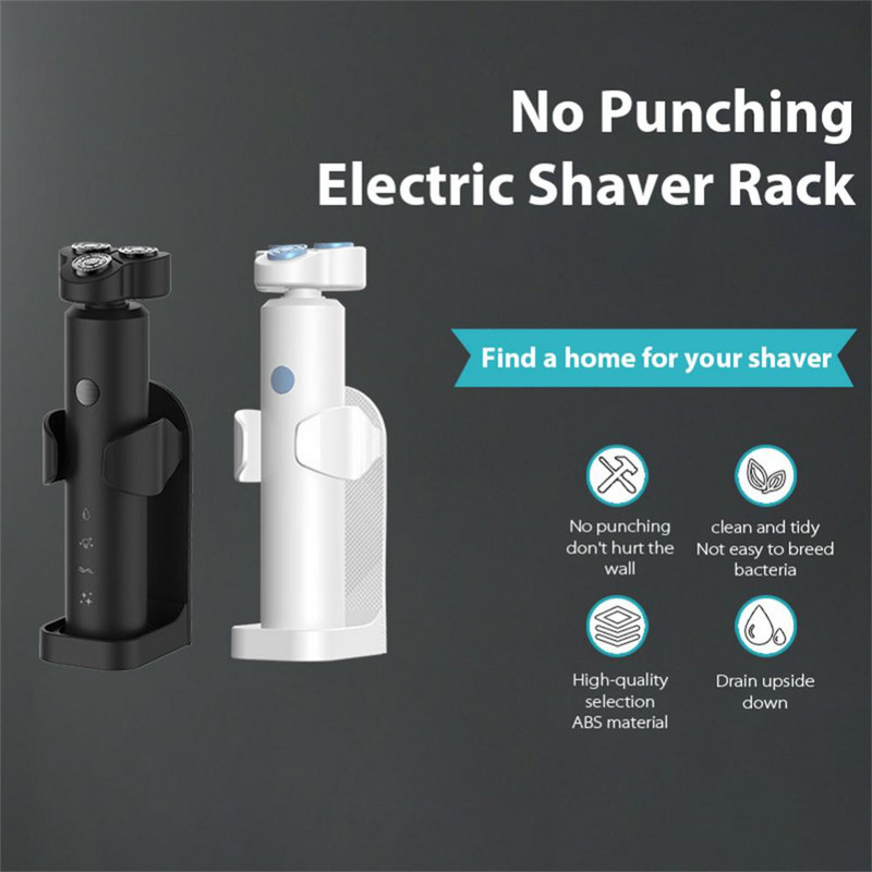 Стенен държач за електрическа самобръсначка Държач за бръснач Безследен държач за електрическа четка за зъби Спестяващ място държач за съхранение Аксесоари за баня
