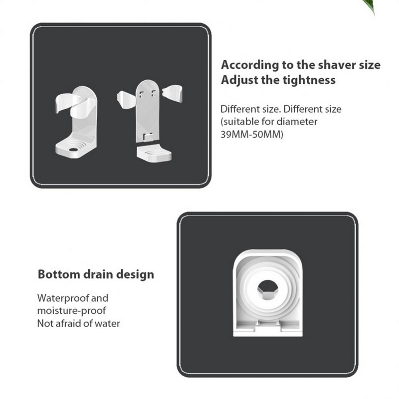 Стенен държач за електрическа самобръсначка Държач за бръснач Безследен държач за електрическа четка за зъби Спестяващ място държач за съхранение Аксесоари за баня