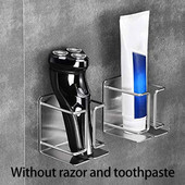 Държач за електрическа самобръсначка Монтиран на стена Самозалепващ се държач за самобръсначка от неръждаема стомана Монтиран на стена Държач за самобръсначка за баня