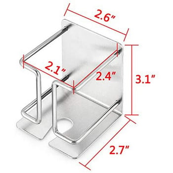 Държач за електрическа самобръсначка Монтиран на стена Самозалепващ се държач за самобръсначка от неръждаема стомана Монтиран на стена Държач за самобръсначка за баня
