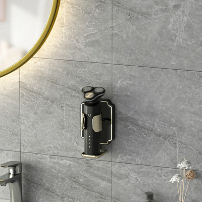 Стенен държач за електрическа самобръсначка Поставка Органайзер Държач за съхранение на четка за зъби Съхранение без пробиви за домашни аксесоари за баня