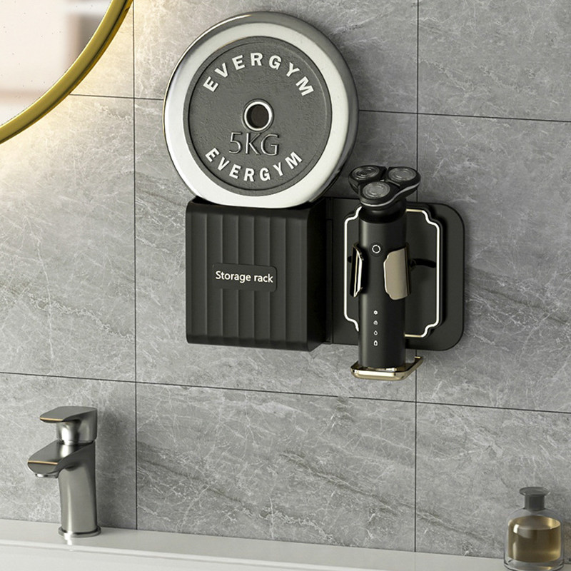 Стенен държач за електрическа самобръсначка Поставка Органайзер Държач за съхранение на четка за зъби Съхранение без пробиви за домашни аксесоари за баня