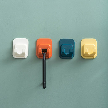 4 τεμάχια/Σετ Πλαστικά αυτοκόλλητα γάντζοι τοίχου Ξυριστική βάση Ξυριστική βάση Βάση αποθήκευσης ντους Power Plug Organizer κρεμάστρα για