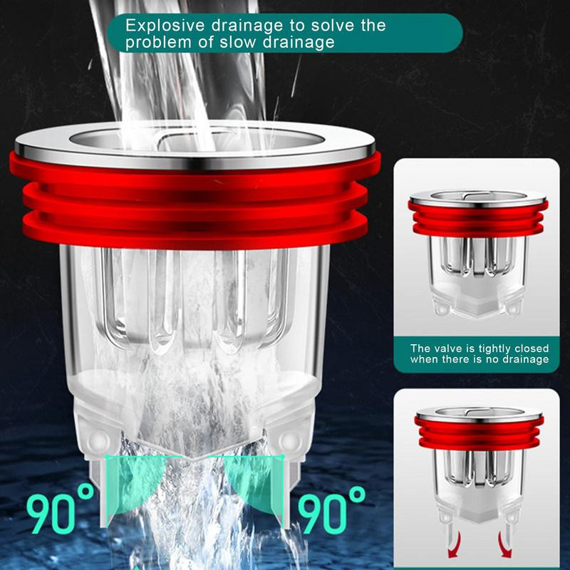 Dušo kanalizacijos plaukų gaudyklė su savaime užsidarančio dizaino aukštos kokybės magnetinis grindų nutekėjimas, kurį lengva nustatyti vonios kambariui