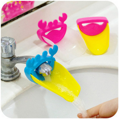 1 τμχ Μπάνιο Cute Crab Shape Faucet Extender Παιδί που πλένουν τα χέρια Βρύση Νεροχύτης Εξοικονόμηση νερού Προμήθειες μπάνιου Αξεσουάρ κουζίνας