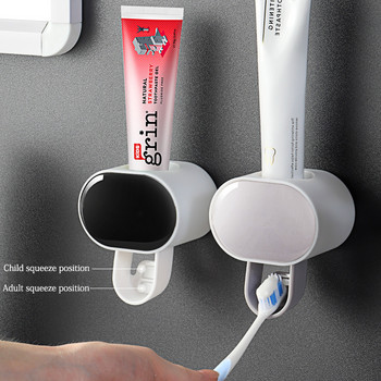 Автоматичен дозатор за паста за зъби Аксесоари за баня Поставка за четка за зъби за домашна баня Дозатор за крем за зъби Dropshipping