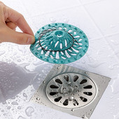 Запушалка за улавяне на косми Антиблокираща силиконова капачка за подов канал Капак за подов канал за баня Противозапушващ филтър за мивка