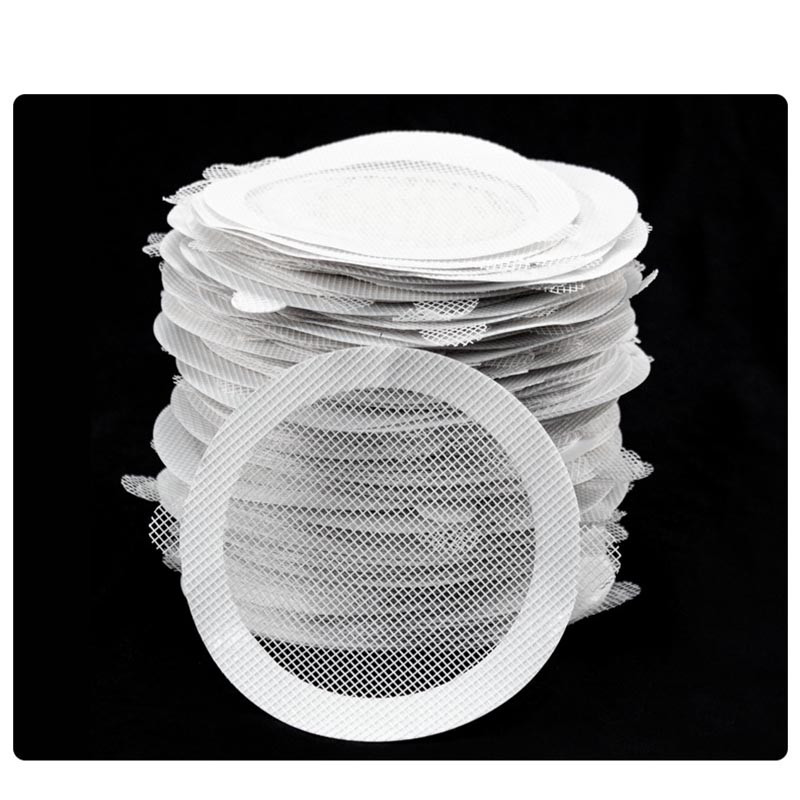 5 бр./лот Мрежест стикер за оттичане на душ за еднократна употреба Обикновен кръгъл филтър за душ за баня Уловител за коси Филтър за цедка за мивка