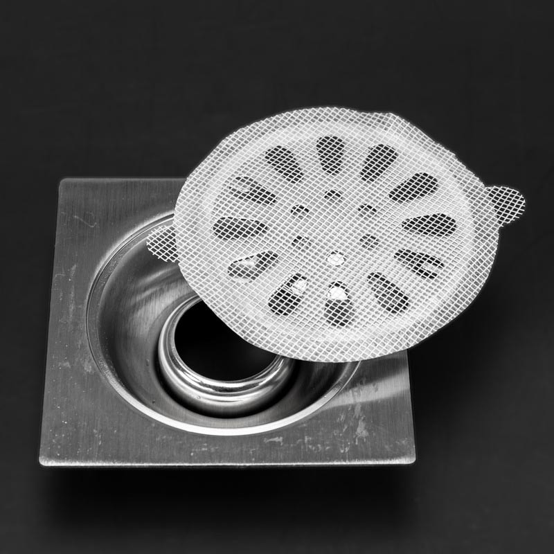 5 бр./лот Мрежест стикер за оттичане на душ за еднократна употреба Обикновен кръгъл филтър за душ за баня Уловител за коси Филтър за цедка за мивка