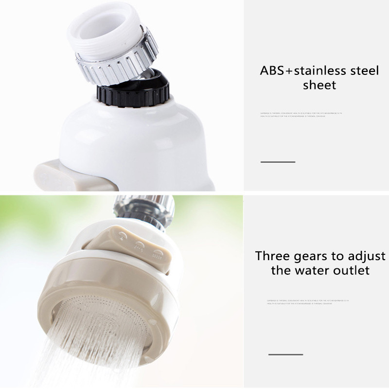 Кран за аератор Водоспестяващ филтър Накрайник за пръскане под високо налягане Въртящ се на 360 градуса Гъвкав аератор Дифузор Кухненски аксесоари