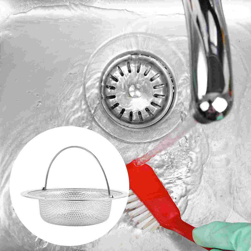 Цедка за мивка Дренажна запушалка Кухненска щепсел Филтър Кошница за улавяне на косми Неръждаема запушваща мрежа Антиметална търговска мрежа Душ за пране