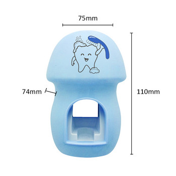 Автоматична изстисквачка за паста за зъби Детски стил Сладък мързелив артефакт Дозатор с шаблони на зъби Нова розово синя форма на гъба 2020 г.