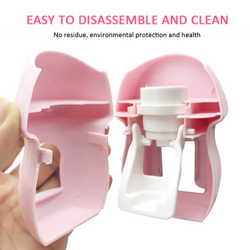 Автоматична изстисквачка за паста за зъби Детски стил Сладък мързелив артефакт Дозатор с шаблони на зъби Нова розово синя форма на гъба 2020 г.