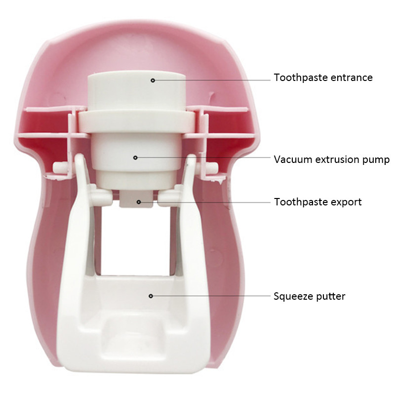 Автоматична изстисквачка за паста за зъби Детски стил Сладък мързелив артефакт Дозатор с шаблони на зъби Нова розово синя форма на гъба 2020 г.