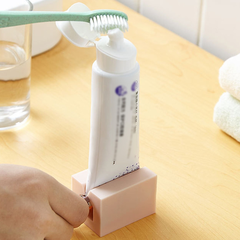 Тръба за изстискване на паста за зъби Изстисквачка за паста за зъби с матирани дръжки Поставка за паста за зъби Органайзер за баня