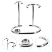 Стойка за бръснене Държач Четка Мъжки комплект Безопасна стойка Комплект Органайзер Стоманени дървени стойки S Мъжка неблагородна метална права купа за съхранение Брада