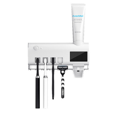 Държач за UV четка за зъби Дозатор за електрическа четка за зъби Слънчева енергия Изстисквачка за паста за зъби Комплект аксесоари за баня