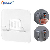 Skaidri PVC medžiaga vandeniui atsparus skustuvo laikiklis sieninis Punch Free Man skustuvo laikymo kabliukas Virtuvės Vonios Tvarkyklės priedai