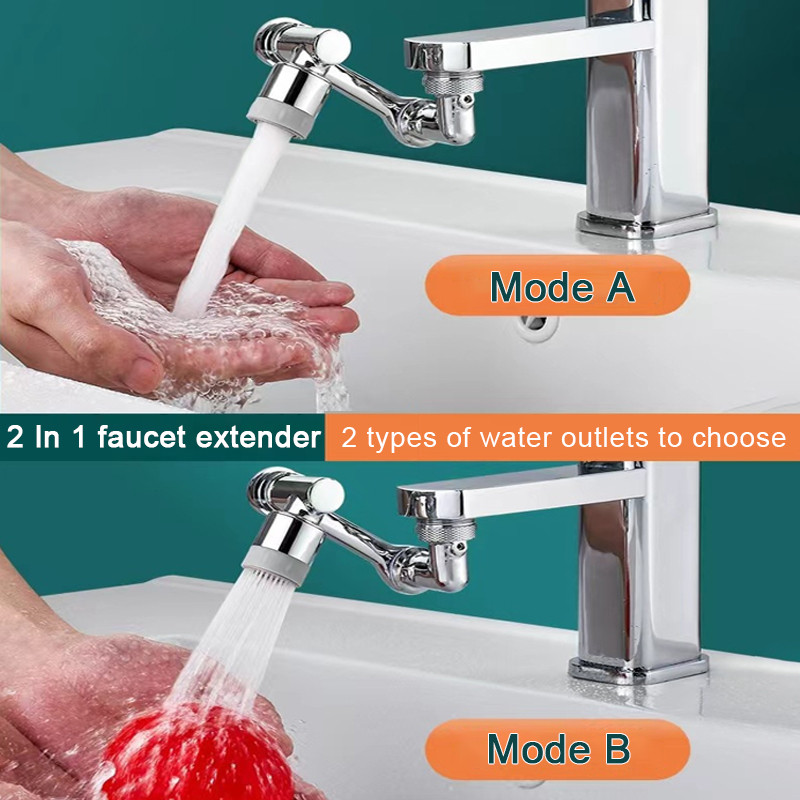 1080 Въртящ се аератор за кран Универсален пластмасов филтър за пръскане Кранове Удължител Барботер Накрайник за кран за кухня за баня