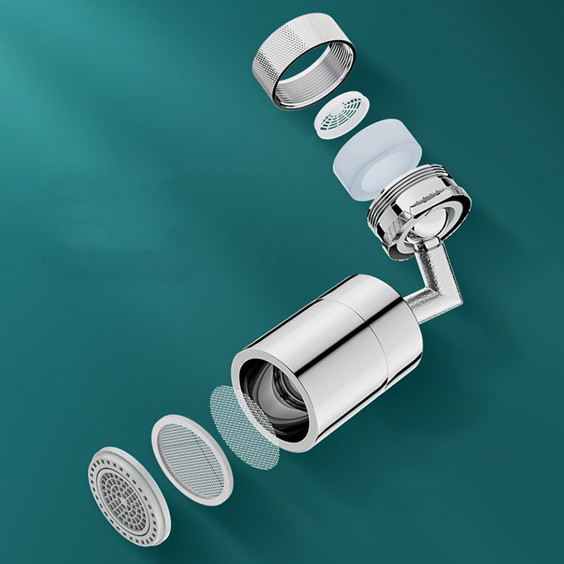 1080 Въртящ се аератор за кран Универсален пластмасов филтър за пръскане Кранове Удължител Барботер Накрайник за кран за кухня за баня