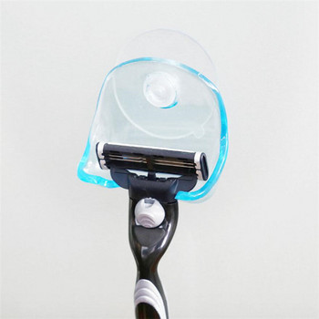 Ξυριστική Βάση οδοντόβουρτσας Βεντούζα τοίχου Βεντούζα Γάντζος Ξυράφι Μπάνιο Πλαστική Μπλε Γκρι θήκη ξυριστικής Εφαρμογή για λεία