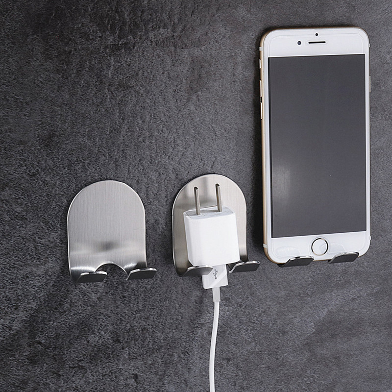 Нова стена от неръждаема стомана, държач за бръснач, лепило, кука за съхранение, за самобръсначка, кърпа, тапа за баня, органайзер за баня Горещи разпродажби