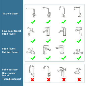 1/2 τεμ. Χάλκινο Universal Faucet Aerator Extender Anti Splash Filter Faucet Bubbler Adapter Κουζίνα Εξοικονόμηση νερού Ψεκαστήρας