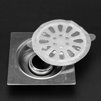 10 τμχ Φίλτρο νεροχύτη μιας χρήσης Αυτοκόλλητα αποστράγγισης ντους Σούπα φίλτρου δαπέδου Κάλυμμα αποχέτευσης δαπέδου Αξεσουάρ Πώμα μπάνιου κουζίνας