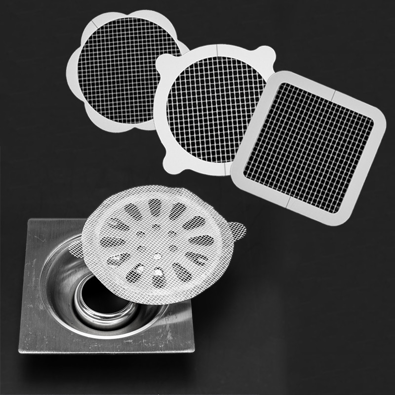 10 бр. Филтър за мивка за еднократна употреба Стикери за оттичане на душ Стикери за улавяне на косми Цедка Капак за подов отвод Кухня Запушалка за баня Аксесоари